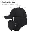 thumbnail image 6 of HOMEYA Winter Trapper Hat for Men and Women Unisex Trooper Hunting Ushanka Hat With Ear Flap Windproof Mask Warm Russian Cap, Black, 6 of 10