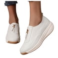 thumbnail image 1 of Chaussures Orthopédiques à Semelle Compensée pour Femmes 2025 en Cuir à Fermeture Éclair pour Soins Infirmiers, Espadrilles Basses Mode Automne, 1 of 6