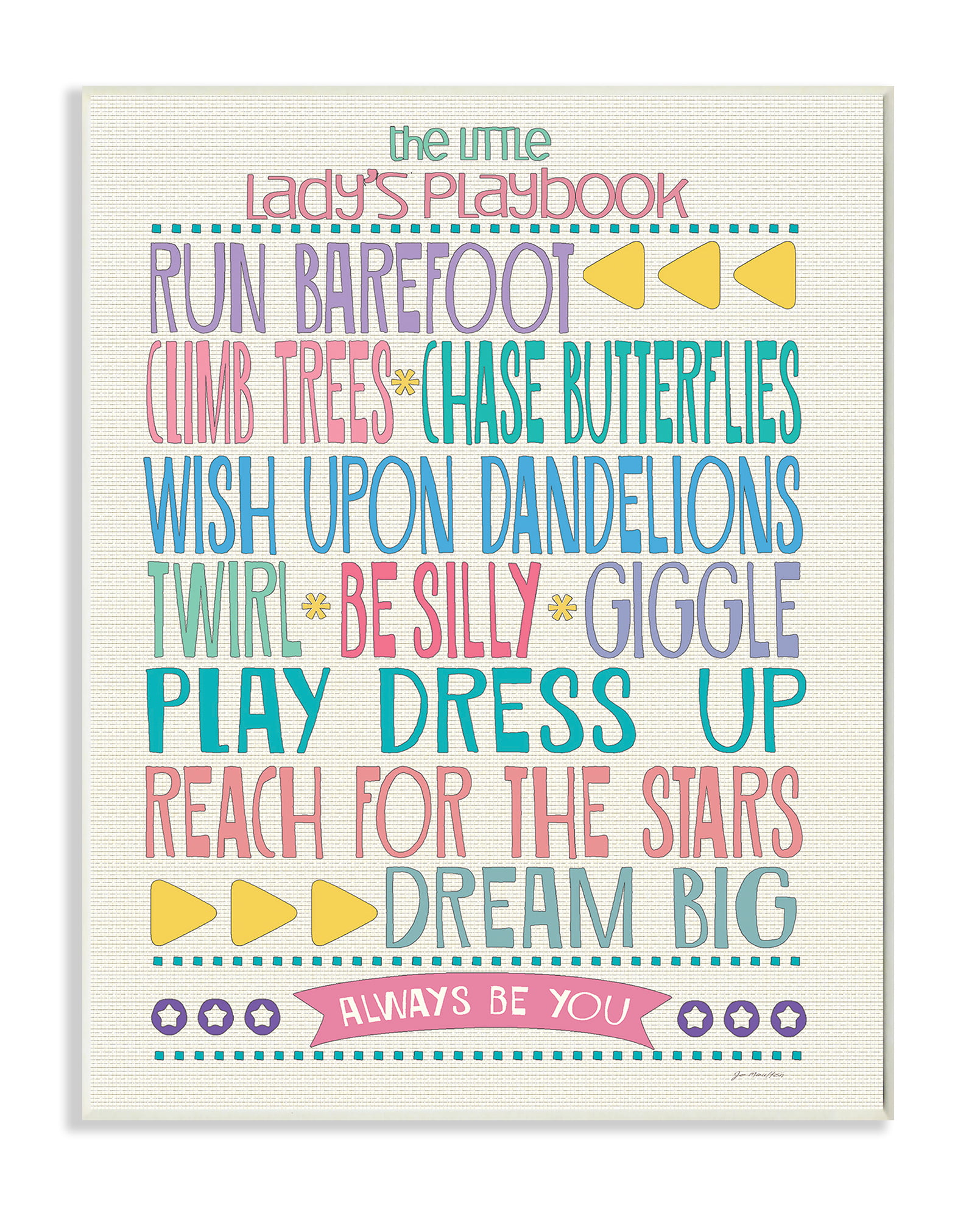 The Kids Room by Stupell Typography Art Wall Plaque Proudly Made in USA The Little Lady's Playbook brp-1694 11 x 0.5 x 15 The Little Ladys Playbook 