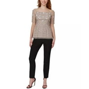 Adrianna Papell Beaded Off-The-Shoulder Top