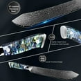 thumbnail image 2 of Kitchen Knives Stainless Steel Japanese Chef Knife Damascus Cleaver Santoku Steak Utility Paring Knifes with Unique Shell Handle with Giftbox, 2 of 7