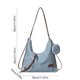 thumbnail image 3 of Mochila de cuero de gran capacidad | Bolso tote de moda casual para hombro | Bolso multifuncional para trabajo, viaje y uso diario | Correa ajustable | Unisex | Negro, caqui, azul | 30x16x6cm, 3 of 6