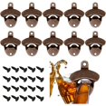 thumbnail image 1 of Abridor de botellas de pared vintage, 10 piezas Abridor de botellas de cerveza montado en la pared con tornillos de montaje, Abrebotellas de montaje en pared para bares, restaurantes, cafeterías, cocinas Kuyhfg Bienvenido a Kuyhfg, 1 of 5