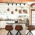 thumbnail image 6 of FSLiving 7W Zoomable Track Pendant Light J-Type Retractable Lift Droplight with Aluminum Globe Shade Focusable Spotlight Indoor Island Light Adjustable Length Lamp for Decor,Brown&Copper - 1 Pack, 6 of 8