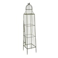 thumbnail image 3 of Meryl Plant Trellis Set of 2, Garden Tall Cage Design, Green Metal, 3 of 6