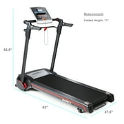 Marcy Electric Running Exercise Treadmill, Black, 245 lb