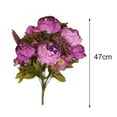 thumbnail image 5 of Naierhg 8Pcs Artificial Peony Realistic Easy to Use Vintage Artificial Peony Bouquet for Garden, 5 of 8