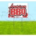 thumbnail image 1 of American Bbq (18" x 24") Yard Sign, Includes Metal Step Stake, 1 of 6