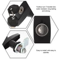 thumbnail image 4 of CIMAXIC T Type Handle Cabinet Lock Cam Locks for High and low Voltage Cabinet Distribution Box Switchgear Control Cabinet with Random Locking Plate (Black),3.07"X2.56"X0.91", 4 of 4