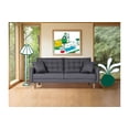 thumbnail image 1 of Sofá Cama Makora Encore Con Memory Foam, Color Gris Oxford, Lino Respaldo Reclinable De 3 posiciones., 1 of 8