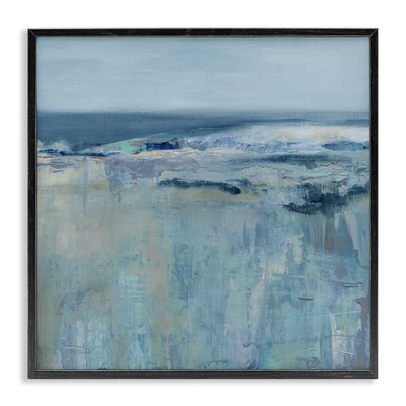 Stupell Industries Contemporary Serene Abstract Pastel Seascape Black Framed Giclee Art, 12 x 12, by Carol Robinson