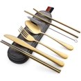 thumbnail image 1 of LLC Ensemble de Couverts Portables en Acier Inoxydable 7 Pcs avec Étui pour Voyage et Camping, 1 of 5
