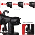 thumbnail image 4 of Pistola de Pintura Eléctrica WDOplteas 400 W 800 Ml para Pulverización Superficies Automóviles Enchufe Rojo UE, 4 of 9