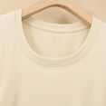 thumbnail image 6 of ClodeEU Women's Slim Fit Short Sleeve Crewneck T Shirt, Solid Color Casual Spring Summer Tee Khaki,Womens Plus XL, 6 of 6