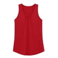 thumbnail image 7 of Hurxie Women Scoop Neck Flowy Loose Fit Tank Top Sleeveless Summer Tops Shirts Red,L, 7 of 7