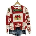 thumbnail image 3 of DDAPJ pyju Christmas Sweatshirts for Women Oversized Long Sleeve Crewneck Shirts Cute Xmas Holiday Graphic Pullover Tops Multicolor S, 3 of 8