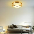 thumbnail image 1 of Cubierta de luz minimalista, accesorio de iluminación, candelabro decorativo tejido, pantalla de lámpara para , apartamento, baño, dormitorio, 40cmx14cm Fernando Pantalla de lámpara de bambú, 1 of 8