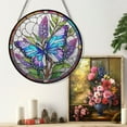 thumbnail image 5 of 89Bloom Butterfly Bush Flowers Window Hanging Stained Glass, Butterfly Bush Flowers Suncatchers for Windows Stained Glass, Stained Glass Butterfly Bush Flowers suncatcher, 5 of 7