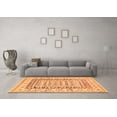 thumbnail image 3 of Ahgly Company Machine Washable Indoor Square Oriental Orange Industrial Area Rugs, 4' Square, 3 of 4