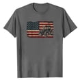 thumbnail image 2 of Farm Tractors Flag Patriotic Farming Gift T-Shirt for Men 258 Anniversary USA Shirt Men's Tee Tops (Black L), 2 of 4