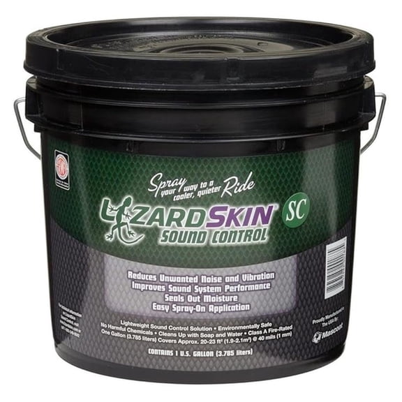 Sound Barrier, Spray On, Acrylic, Black, 1 gal Bucket, Each (2203-1GAL)