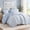 Blue + Polyester + King, variant on 5-Piece Queen Printed Comforter Set with Decorative Pillow Shams and Coordinated Bedding