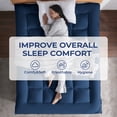 thumbnail image 6 of BDEUS Extra Thick Mattress Topper, Cooling Mattress Pad Cover, Pillow Top Protector with 8-21 inch Deep Pocket, Queen Size, 6 of 13