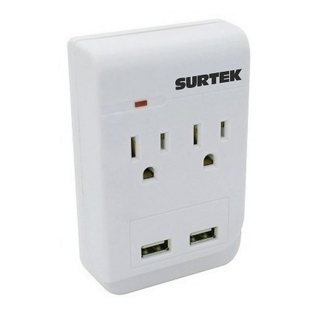 Multicontacto Barra Surtek 136205 2 Entradas 2 Puertos Usb 136205