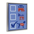 thumbnail image 3 of Stupell Industries Patriotic Dog Voting Election Gray Framed Floater Canvas Wall Art design by Jedco Brands, Inc., 21 x 17, 3 of 9
