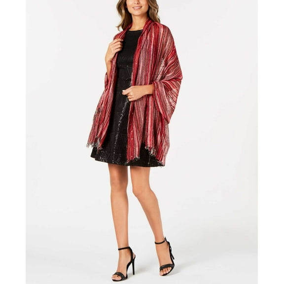 Cejon Metallic Railroad Striped Wrap (Red)