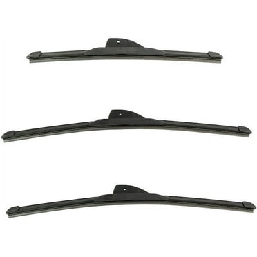 Wiper Blade Set 3 Piece - Compatible with 1999 - 2005 GMC Safari 2000 2001 2002 2003 2004