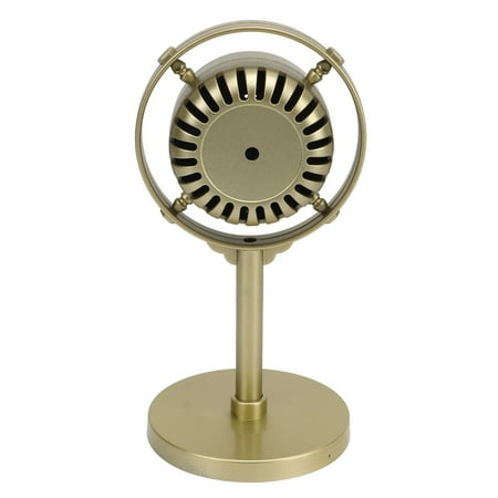 Image of Retro Microphone Prop Vintage Retro Microphone Prop Model Fake Plastic Classic Microphone Model Stage Photography Prop Gold