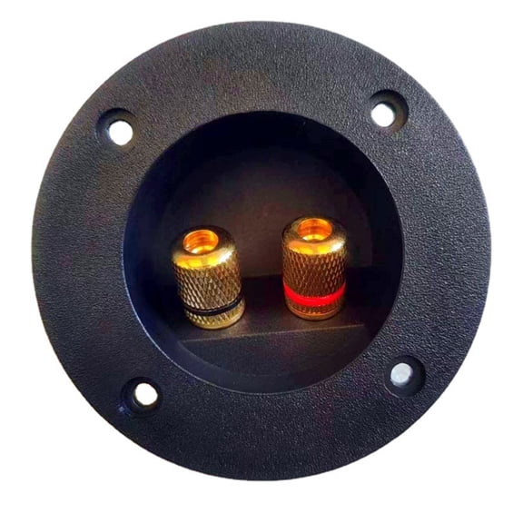 RUISINERY 2 Way Speakers Box Clamp, Home Car Stereoes Binding Post Round Spring Cup Connectors Speakers Junction Box Back Panel