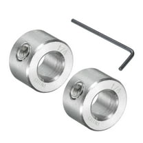 2 Pcs Set Screw Shaft Collar 1/4" Bore, 304 Stainless Steel Shaft Collars, 1/2" OD, 1/4" Thickness with a Wrench