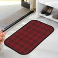 thumbnail image 3 of Floor Door Mats Bath Rugs Red Christmas Plaid , Entry Rug Non-Slip Washable Indoor Door Mat, Small Oriental Accent Throw Rug for Bedroom Kitchen Entryway Bathroom 36x24in Carpet Runner, 3 of 7