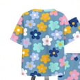 thumbnail image 3 of Tiijoy Summer Girls Floral Outfits Short Sleeve Crew Neck T-Shirt Shorts Set, Sizes 9-10, 3 of 5