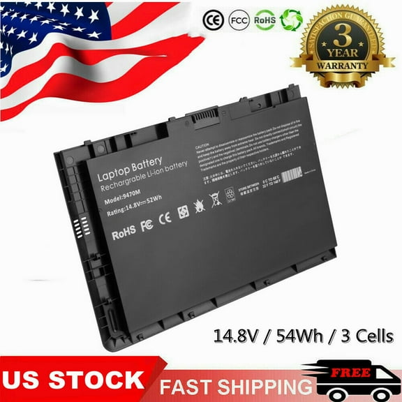 BT04XL Battery for HP EliteBook Folio 9470 9470M 9480M HSTNN-DB3Z 682962-001