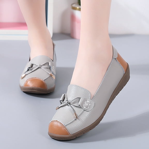 Xucatan Women's Classic Slip On Loafers, Soft Faux Leather Round Toe Flats, Cushioned Comfortable Casual Shoes for Office Daily Spring Gift