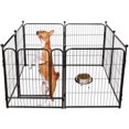 TOOCA Heavy Duty Dog Playpen Fence with Door Puppy Play Yard, 8 Panels