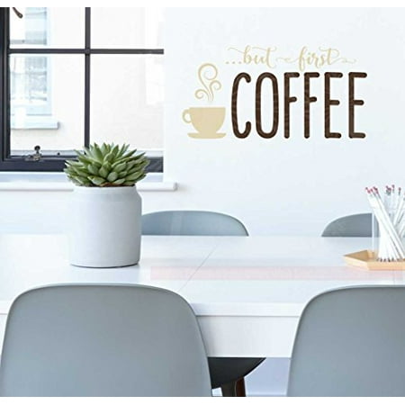 But First Coffee Vinyl Wall Decals Kitchen Decor Stickers Quote