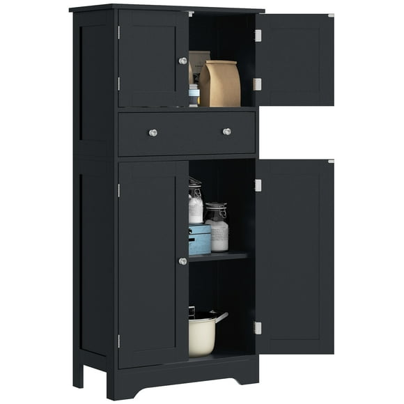 HOMCOM 50.5" Kitchen Pantry Storage Cabinet with Doors and Adjustable Shelf