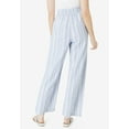 thumbnail image 2 of Roaman's Women's Plus Size Linen Wide-Leg Pant, 2 of 5