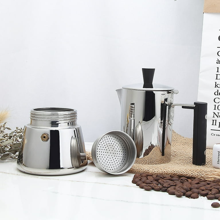stainless steel italian espresso coffee maker