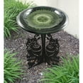 thumbnail image 2 of Tierra Garden 4-8181T Gloss Bird Bath Bowl with Rim, Hunter Green, 2 of 3