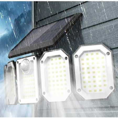 

Pgyong Solar Light Wall Light Motion Sensor Outdoor Light Regulating Light 5 Head Solar Powered Solar Lights for Outside Black