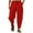 #166-Red, variant on Yusimy Men's Linen Trousers Drawstring Waist Lightweight Breathable Summer Casual Style