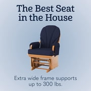 Foundations Lullaby Adult Glider Rocker, Navy and Natural