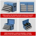 thumbnail image 3 of Portable 4 Drawer & Top Storage Tray Tool Box,Metal Tool Box,Hand Carry Tool Cases for Tools Storage,for Garage,Home or Workbench, 3 of 4