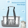 thumbnail image 4 of Portátil Gatos para mascotas Perros Portador Gato Perro Bolsa de viaje para mascotas Diseña Tomshoo  Gris,El oxford, 4 of 7