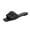 Black, variant on Women'S Polka Dot Ruffle Flat Sandals Square Open Toe Soft Sole Beach Slides For Summer Vacation Resort Wear, White